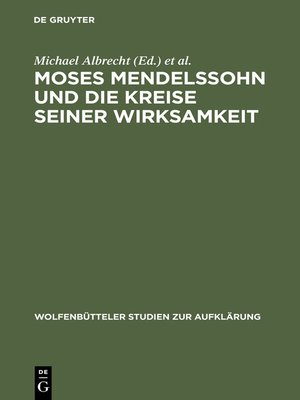 cover image of Moses Mendelssohn und die Kreise seiner Wirksamkeit